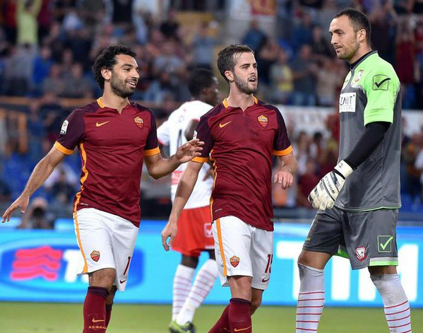 roma-carpi-esultanza-pjanic-salah