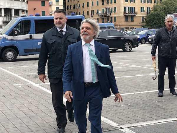 sampdoria-vs-roma-massimo-ferrero-arriva-allo-stadio